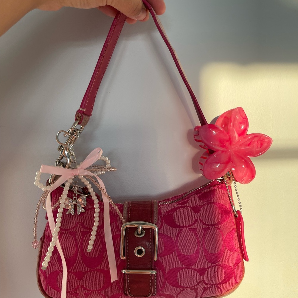 Y2K Pink Coach Shoulder Bag